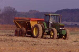 Tractor Land Applying Bio Solids